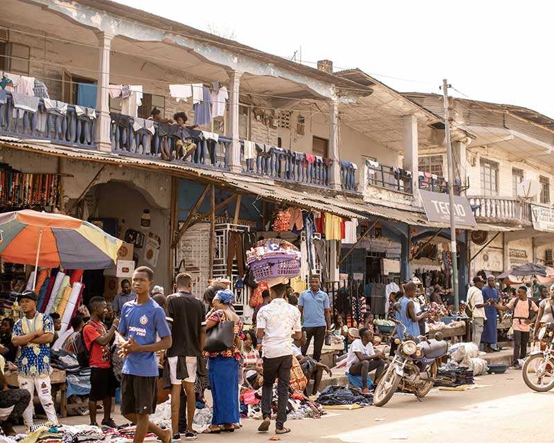 Streets of Freetown Sierra Leone. Princess Promise_